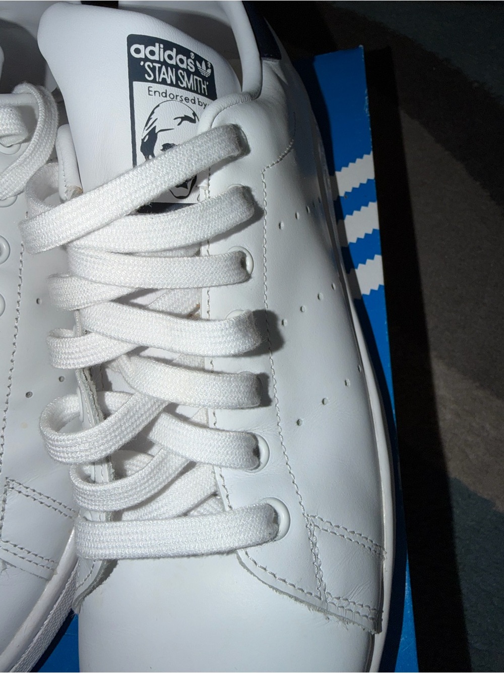 adidas White Stan Smith Classic Leather Sneakers - Picture 4 of 15